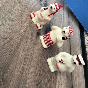Coca-Cola Polar Bear Collectibles with Red Accents
